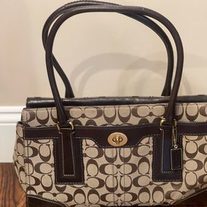 Coach Hampton Signature Carry All Tote